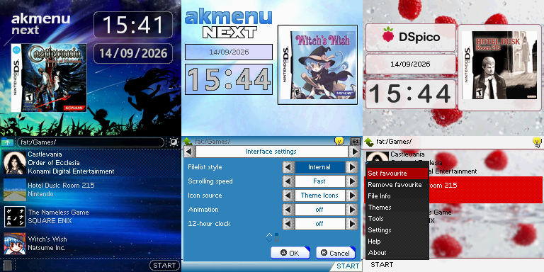 AKMenu-Next Theme Examples